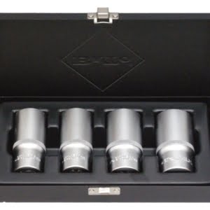 BATO Topsæt Lang 1/2" 6kt. 26-27-30-32mm. 4 dele.