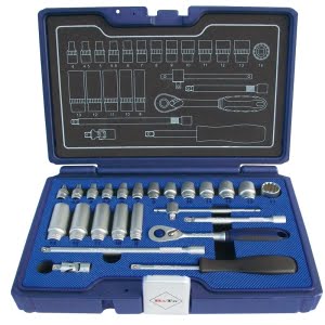 BATO Topnøglesæt 1/4" SplineLock 4-14mm kort. 8-13mm lang. 24 dele.