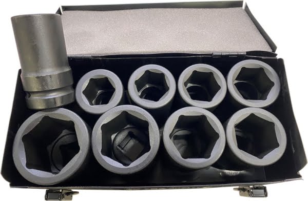 BATO Krafttopsæt 1" 27-50mm lang. 9 dele.