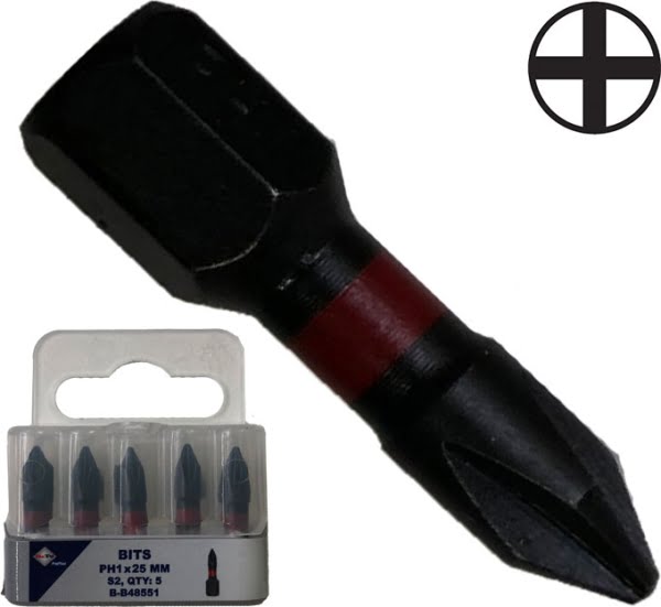 BATO 1/4″ Bits Torsion S4 Slag PH1 x 25 mm