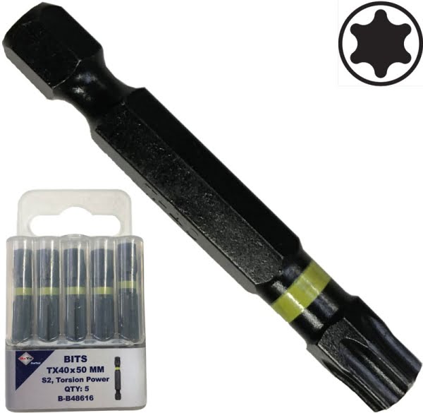 BATO 1/4" Bits Torsion S4 slag Torx 40 x 50mm