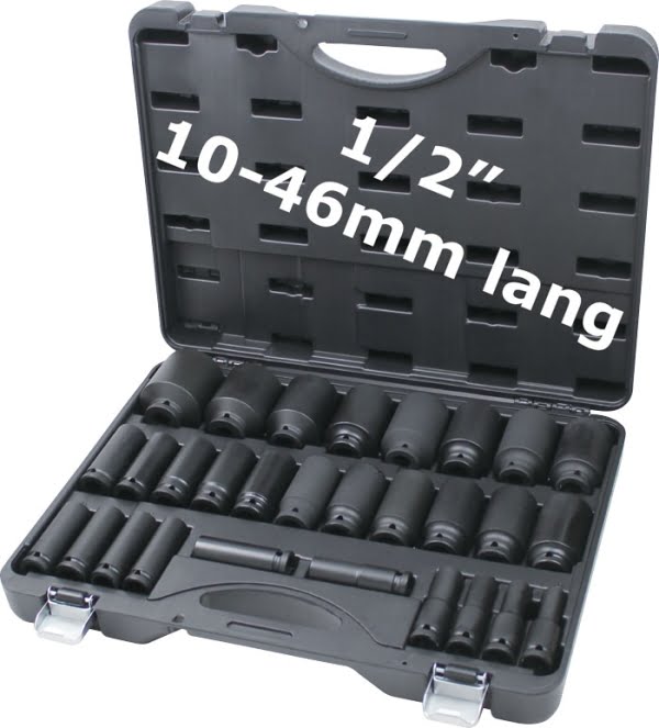 BATO Krafttopsæt 1/2" 10-46mm lang. 29 dele.