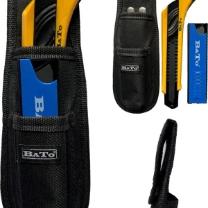 BATO Kniv bræk-af 18mm med kraftig stof bælteholder