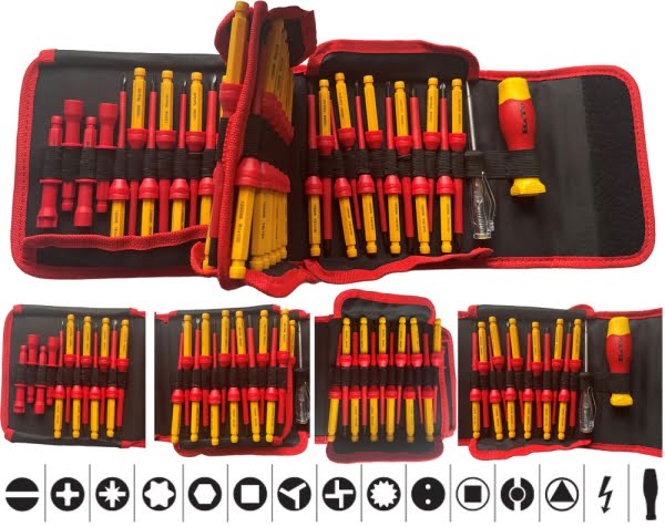 BATO Bitsskruetrækkersæt 1000V. 50 dele MEGA multisæt.