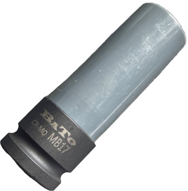 BATO Krafthjultop tynd væg med plastbeskytter 1/2" x 17mm for Mercedes S-Clase. 6kt. Lysblå.