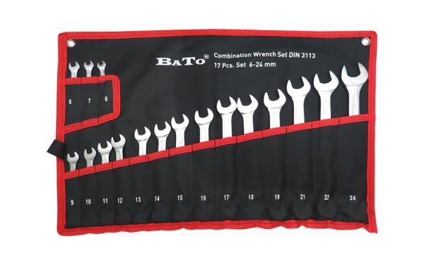 BATO Ringgaffelnøglesæt 8-24 mm. 17 dele