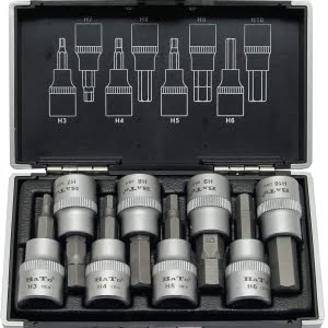 BATO Stifttopsæt 3/8" 6kt. 3-10mm. 8 dele.