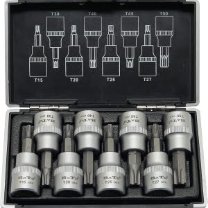 BATO Stifttopsæt 3/8" Torx 15-50. 8 dele.