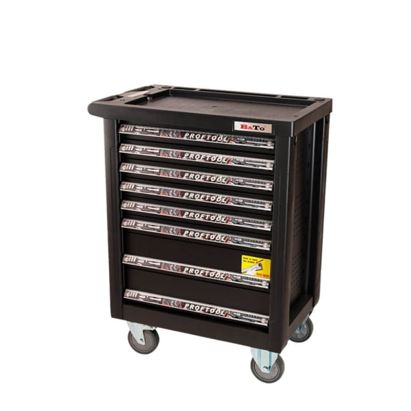 BATO Værktøjsvogn 8 skuffer. Sort