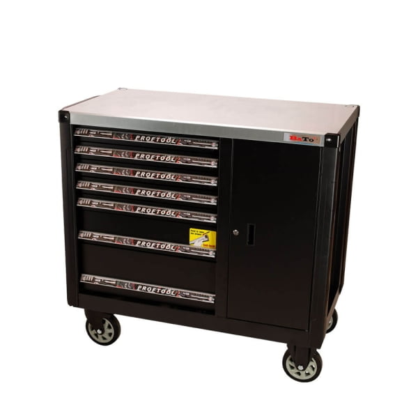 BATO Værktøjsvogn XXL 7 skuffer & skab. Sort