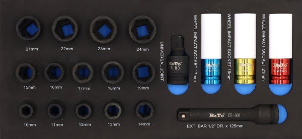 BATO Krafttopsæt 1/2" 10-24mm. EVA 1/3.