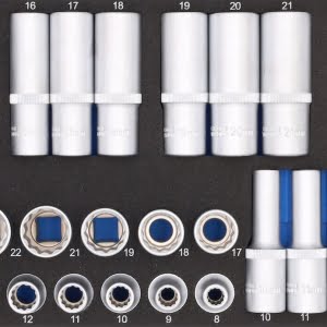 BATO Lang topsæt 1/2" 12kt. 8-36mm. kort. 10-24mm. lang. EVA 1/3.