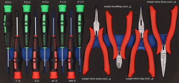 BATO Tang / skruetrækkersæt mini. EVA 1/3