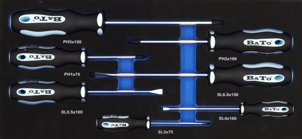 BATO Skruetrækkersæt kærv/PH EVA 1/3