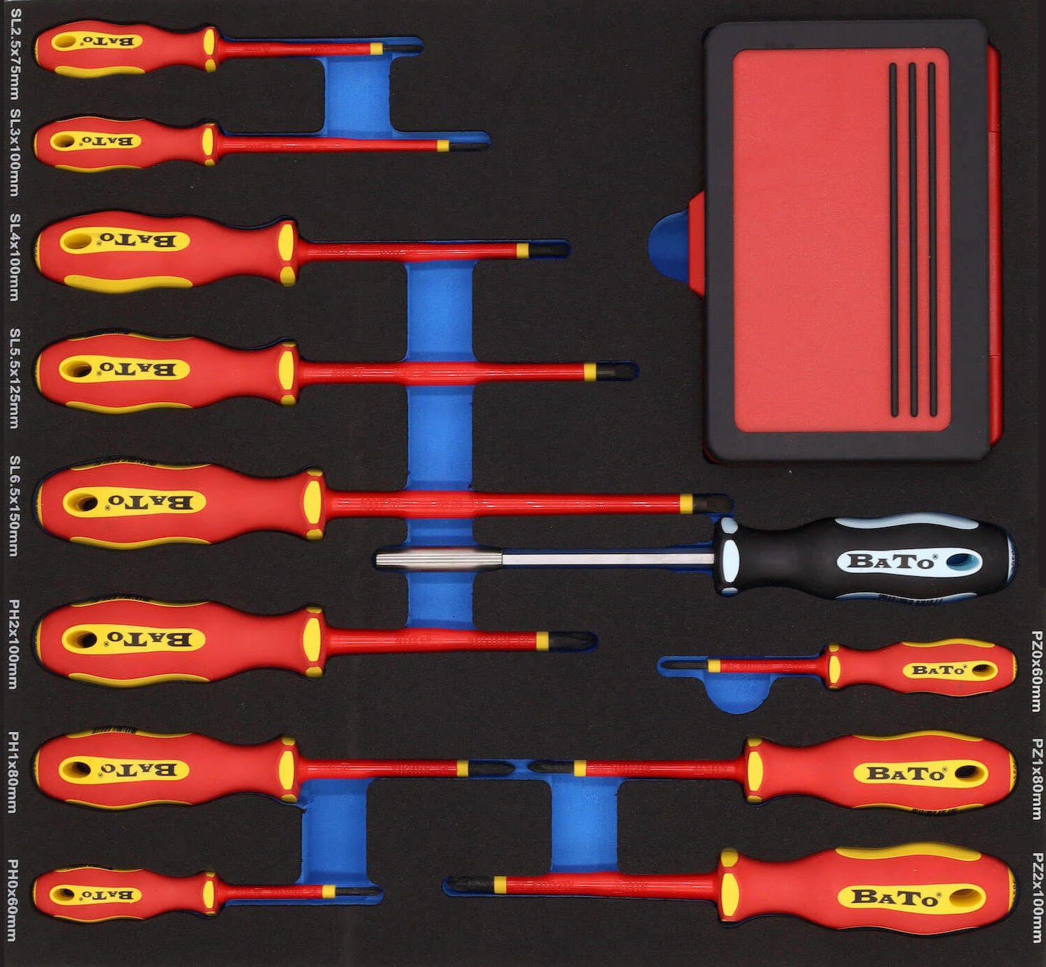 BATO VDE 1000V skruetrækkersæt kærv/PH/PZ EVA 2/3